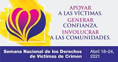 Thumbnail banner in Spanish for the 2021 National Crime Victims' Rights Week